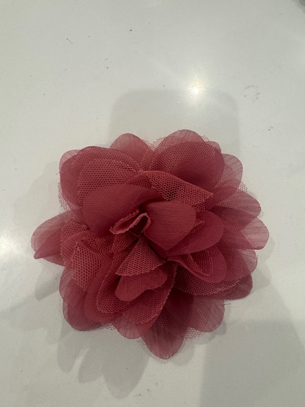 Elegant Mauve Fabric Flower Brooch - Women's Decorative Pin